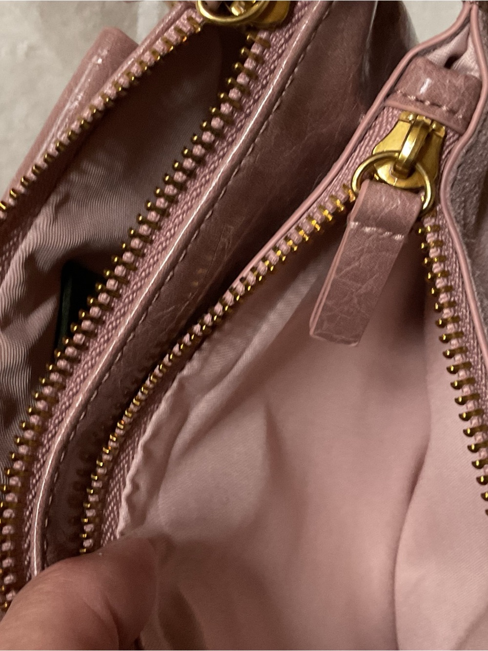 Anthropologie dusky pink crossbody bag, New - Picture 7 of 8